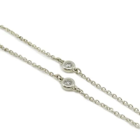 Tiffany & Co Elsa Peretti Diamond By The Yard Open Heart Bracelet